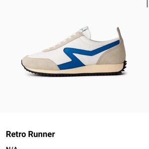 Nw women’s rag & bone Retro Runner Sneakers trainer blue Cream $295 Sz 9 eu 39.5